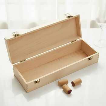 Engraved Graduation Hinged Wooden Bottle Gift Box, 2 of 2