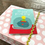 Mini Blue Cat Birthday Card, thumbnail 2 of 5