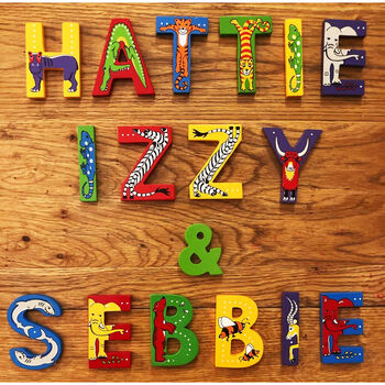 Personalised Birdy Birthday Card With Reusable Wooden Door Letter In Lots Of Colours, 2 of 2