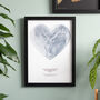 Customisable Heart Shaped Watercolour Map Print, thumbnail 1 of 6