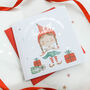 Personalised Elf Foil Christmas Card For Son Daughter, thumbnail 1 of 5