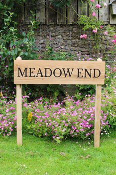 Extra Large Outdoor Wooden Sign With Posts, 7 of 7