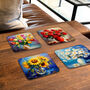 Palette Of Poise Set Of Four Pu Leather Coasters, thumbnail 5 of 7