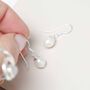 Sterling Silver Dew Drop Small Pearl Earrings, thumbnail 1 of 5