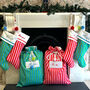 Luxury Striped Personalised Christmas Sack, thumbnail 4 of 8