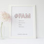 #Fam Modern Family Personalised Print With Names, thumbnail 3 of 5