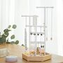 White Metal Wood Jewellery Display Tree Stand Hold, thumbnail 1 of 8