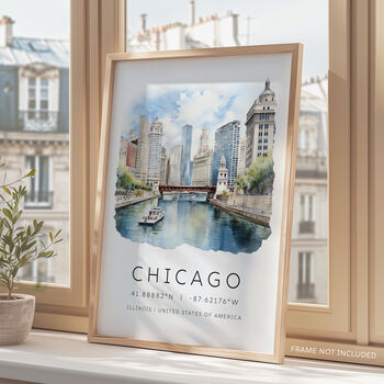 City Landmark Poster Of Chicago United States, 2 of 7