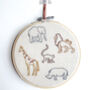 Safari Animal Hand Embroidery Decoration, thumbnail 1 of 3
