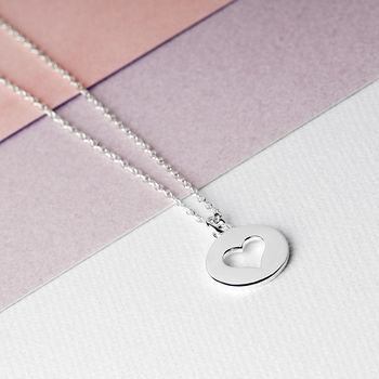 Heart Cut Out Sterling Silver Necklace, 4 of 11