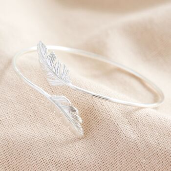 Delicate Feather Bangle, 4 of 11