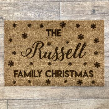 Personalised Family Christmas Doormat, 2 of 2