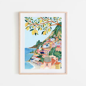 Positano, Amalfi Coast Italy, Travel Art Print, 6 of 7