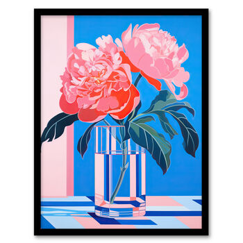 Perfect Peonies Dopamine Pink Flowers Wall Art Print, 5 of 6