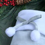 Personalised Grey Velvet Christmas Stocking, thumbnail 5 of 8