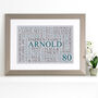 Personalised 80th Birthday Word Art, thumbnail 6 of 12