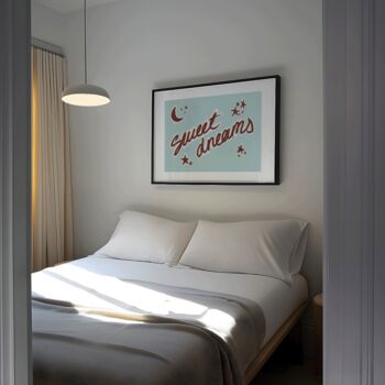 Sweet Dreams Bedroom Print, 4 of 4