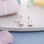 Sterling Silver Tiny Pearl Stud Earrings, thumbnail 5 of 12