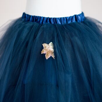 Navy Celestial Handmade Tulle Tutu Skirt, 5 of 7