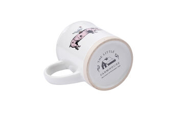 The Little Farmhouse White Ceramic Pig And Hen Mug, 2 of 2