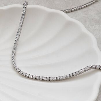 Tennis Necklace Silver, 2 of 6