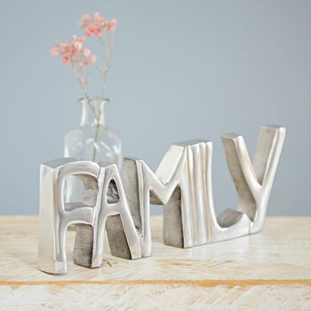 Free Standing Recycled Metal Family Sign, 4 of 9