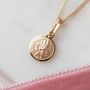 Tiny 9ct Gold St Christopher Christening Necklace, thumbnail 2 of 5