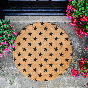 Circular Stars Print Doormat, 2 of 4