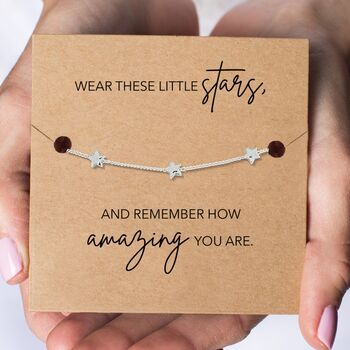 Graduation Gift With A Gold Or Silver Plated Star Bracelet And Card, 2 of 4