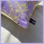 Spring Lilac And Yellow Floral Sketch Cushion, thumbnail 7 of 9