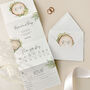 Wood Slice Concertina Wedding Invitations, thumbnail 1 of 4