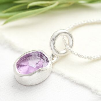 Amethyst Raw Stone Necklace, 2 of 3
