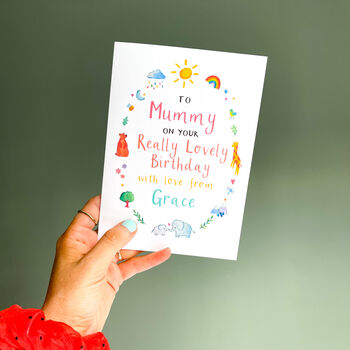 Personalised Mummy Mama 'Really Lovely' Birthday Card, 2 of 6