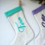 Personalised Cotton And Felt Christmas Stocking, thumbnail 6 of 7