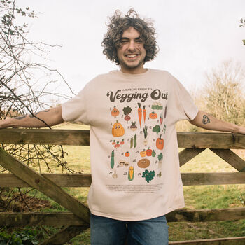 Vegging Out Men's Vegetable Guide T Shirt, 2 of 5