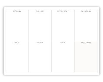 Weekly Planner Aluminium Wall Whiteboard, 3 of 7