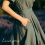 Full Length Linen Wrap Dress, thumbnail 10 of 12