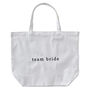 White Embroidered Team Bride Hen Party Tote Bag, thumbnail 2 of 2