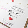 Personalised First Christmas As Mr And Mrs Card, thumbnail 2 of 5
