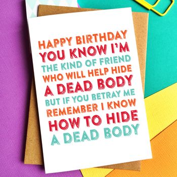 Happy Birthday I'm The Kind Of Friend Card By Do You Punctuate