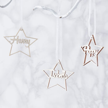 Personalised Star Christmas Decoration, 5 of 6
