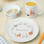 Personalised Woodland Animals Kids Breakfast Set, thumbnail 1 of 3