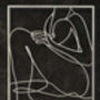 Female Body Outlines Silver Wall Art, thumbnail 3 of 5