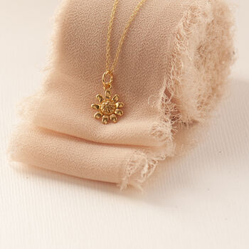 Gold And Sterling Silver Dainty Daisy Necklace, 3 of 12