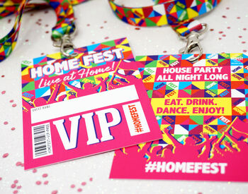 Homefest Festival At Home Themed Party Vip Lanyards, 7 of 9