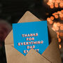 Joke Thanks For Everything Except Hairline Funny Fathers Day Card, thumbnail 3 of 6