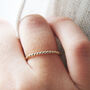 9ct Gold Twisted Rope Stacking Ring, thumbnail 3 of 5