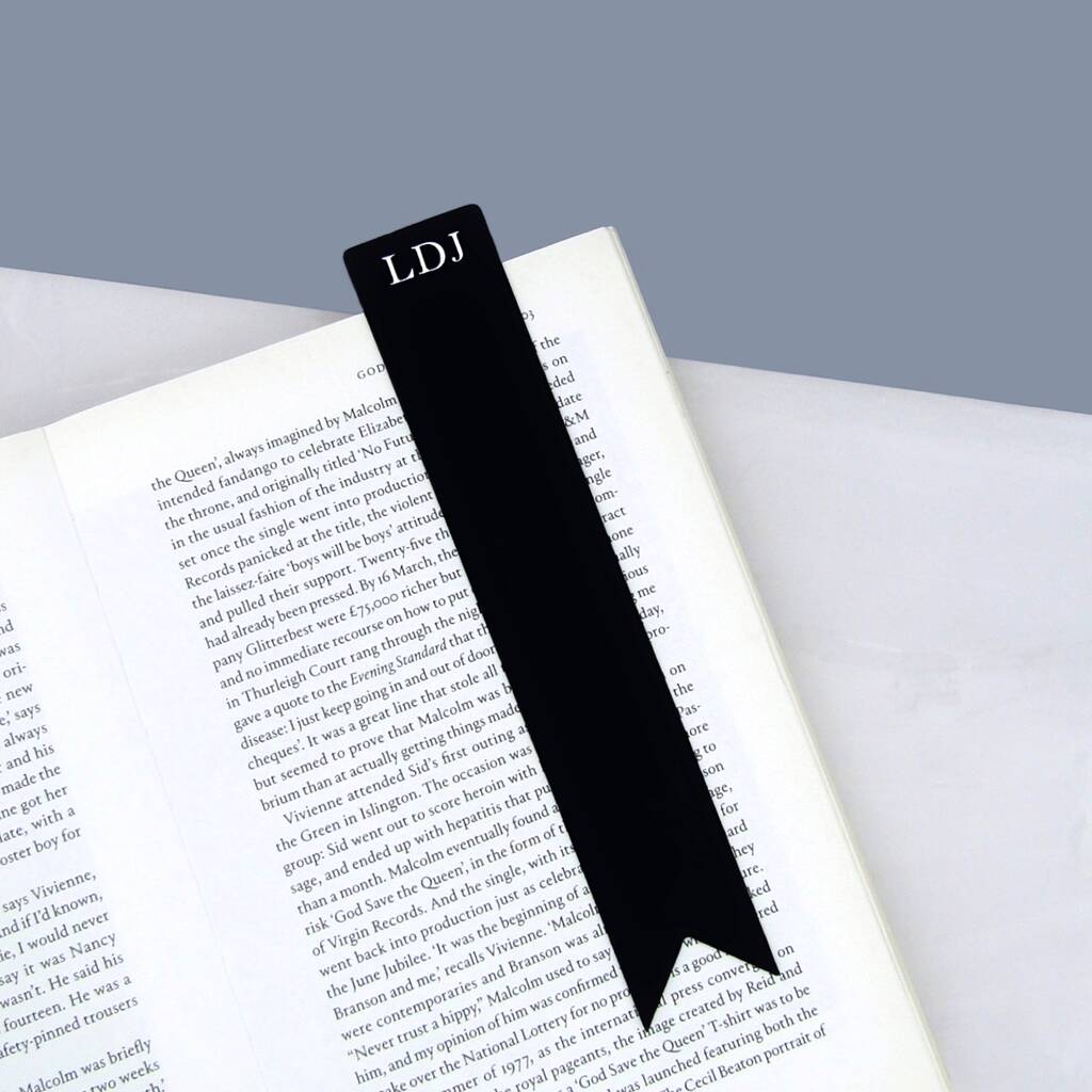 Handmade Personalised Initial Leather Bookmark, 1 of 5