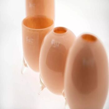 Evita Mouthblown Glass Vases With Feet, 2 of 8