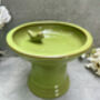 Green Ceramic Garden Birdbath Bird Feeder – 28cm, thumbnail 8 of 9